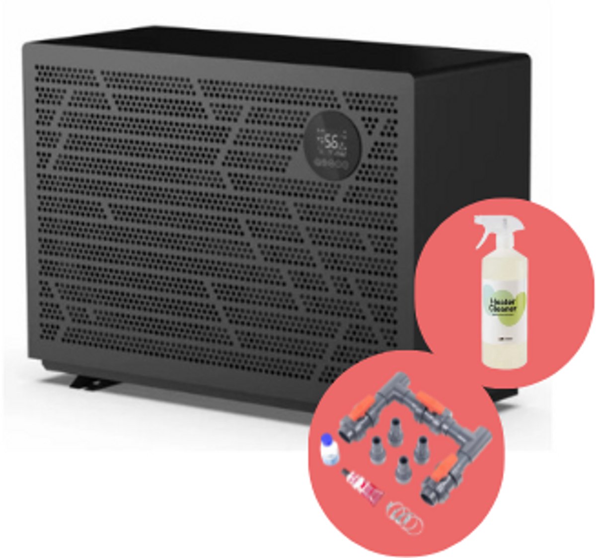 Weau full inverter warmtepomp 35kW + bypass kit basis + heater cleaner